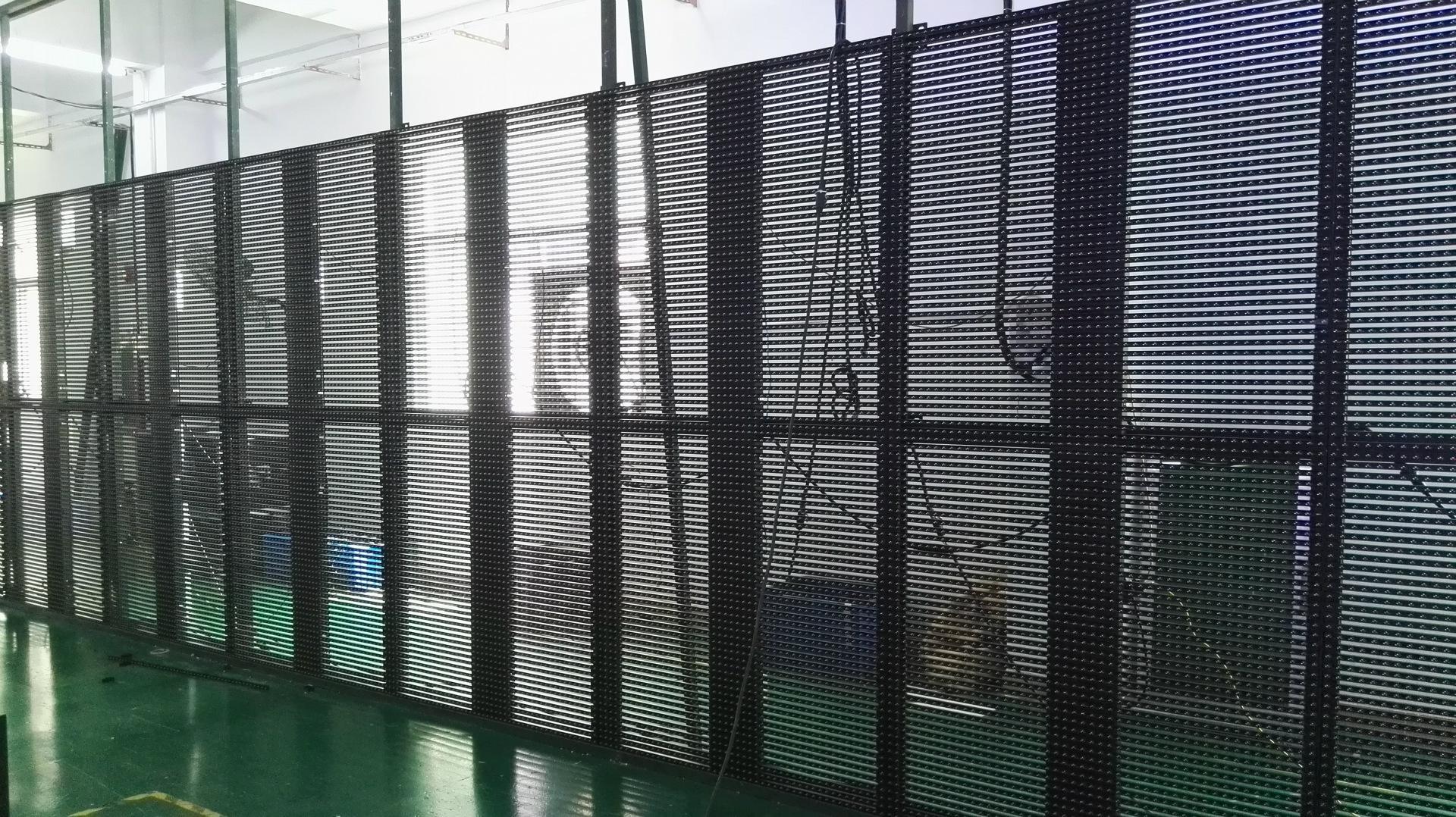 led mesh facade display